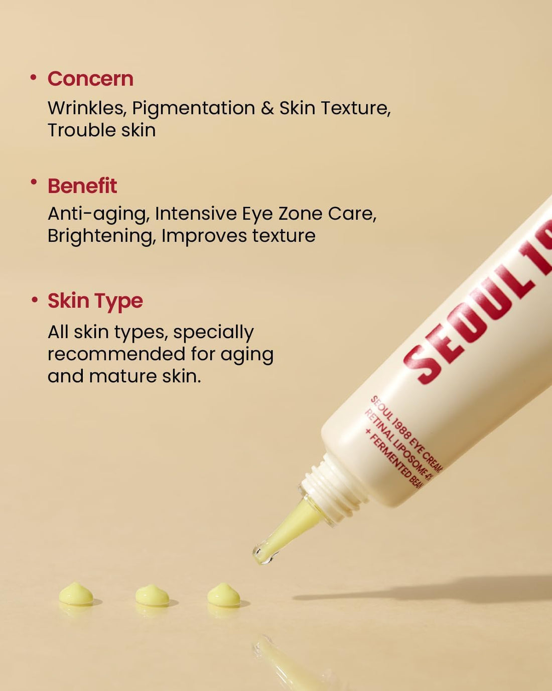 KSECRET - SEOUL 1988 Eye Cream : Retinal Liposome 4% + Fermented Bean