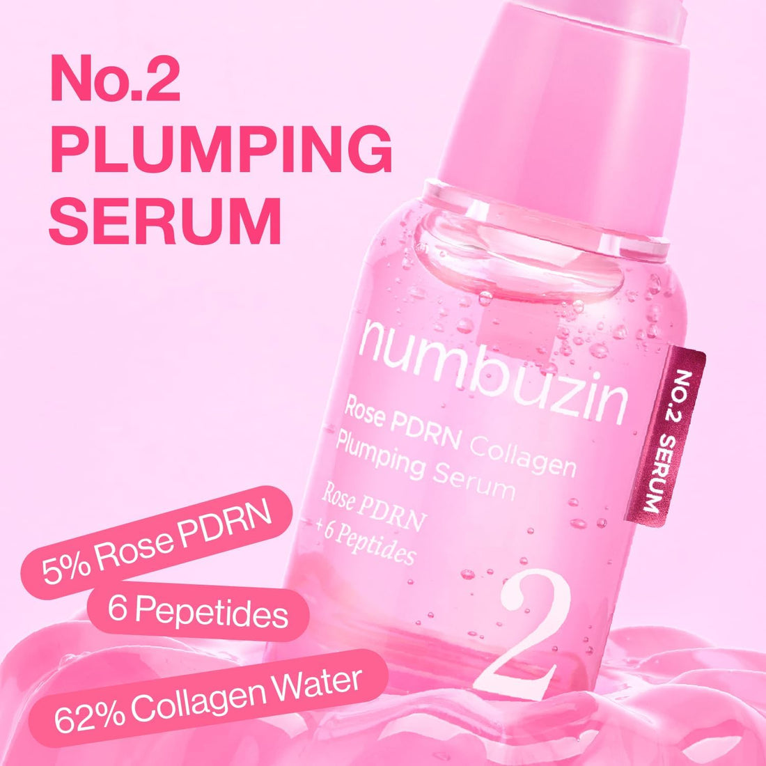 numbuzin No.2 Serum | Rose PDRN Collagen Plumping Serum