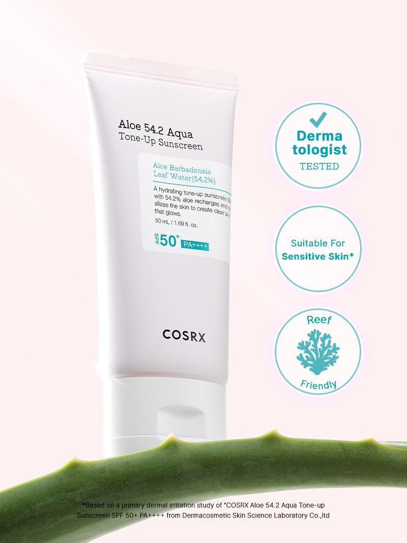 COSRX Aloe 54.2 Aqua Tone-Up Sunscreen SPF50+ PA++++ (50ml)