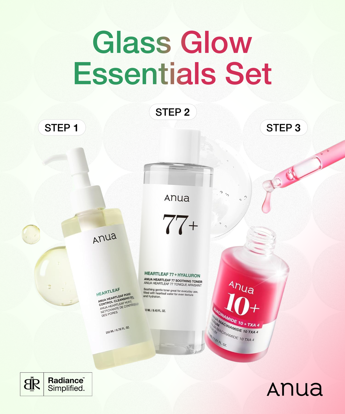Anua Glow Essentials Set