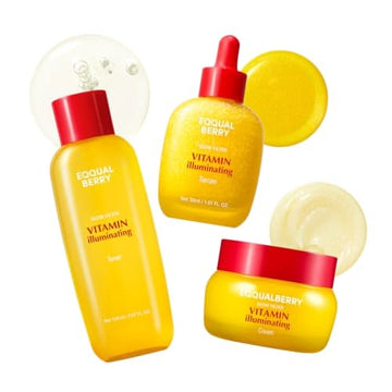EQQUALBERRY Vitamin Brightening Routine – Toner + Serum + Cream