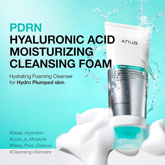 Anua PDRN Hyaluronic Acid Moisturizing Cleansing Foam - 150ml