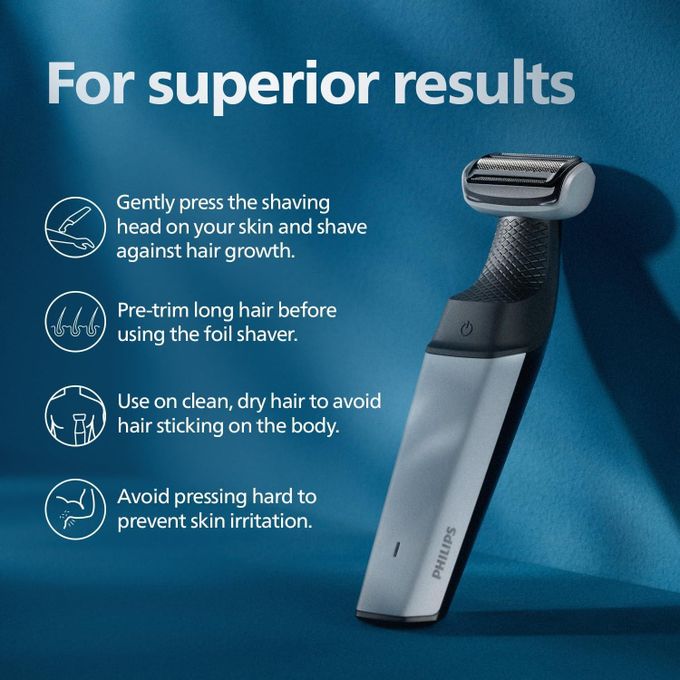 Philips BG3007/01 Cordless Showerproof New Body Trimmer for Men - Body Groomer with Skin Protect Technology - Ideal for all Body Areas & Private Part - Skin Friendly Body & Groin Shaver