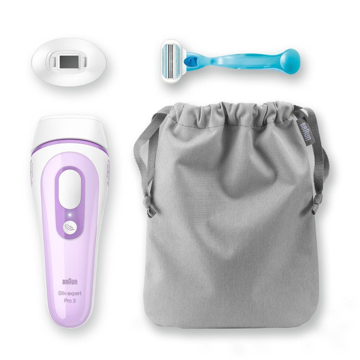 Braun Silk-expert Pro 3 IPL Hair Removal with Gillette Venus Razor, White Purple - PL3111